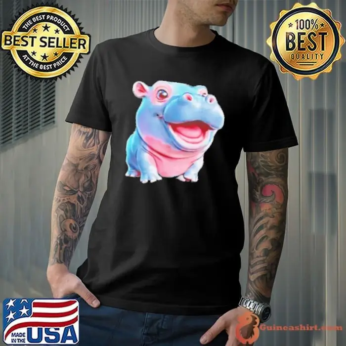 Moo Deng bouncy pig in Thai picture the cute baby hippo Khao Kheow Open zoo Unisex