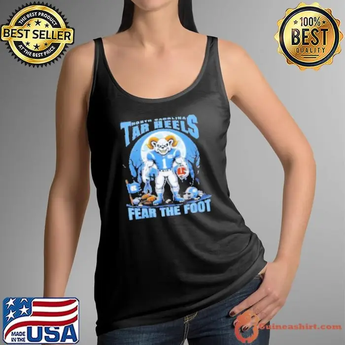 North Carolina Tar Heels Football Fear The Foot Halloween Tank Top