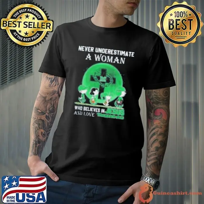 Peanuts Characters Never Underestimate A Woman Who Believes In Jesus And Loves Marshall Thundering Herd Unisex