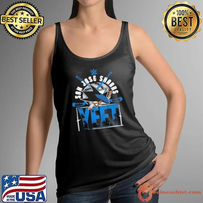 San Jose Sharks Hockey Jey Uso WWE Yeet Tank Top