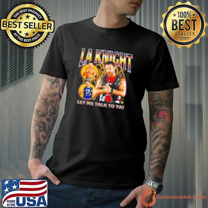 WWE LA Knight Let Me Talk To Ya Collage Mineral Wash Unisex