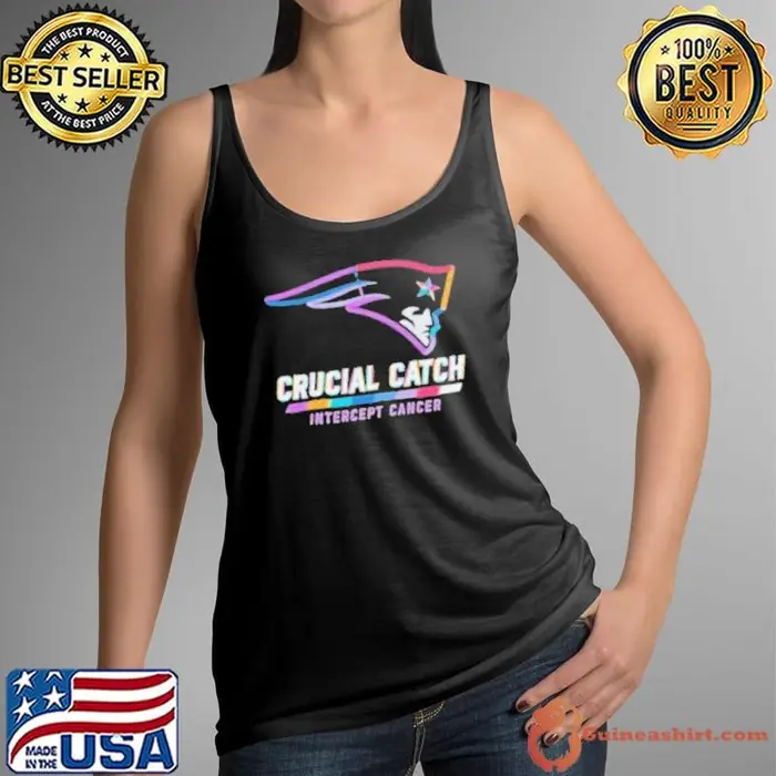 Design New England Patriots 2024 Crucial Catch Intercept Cancer Awareness Tank Top