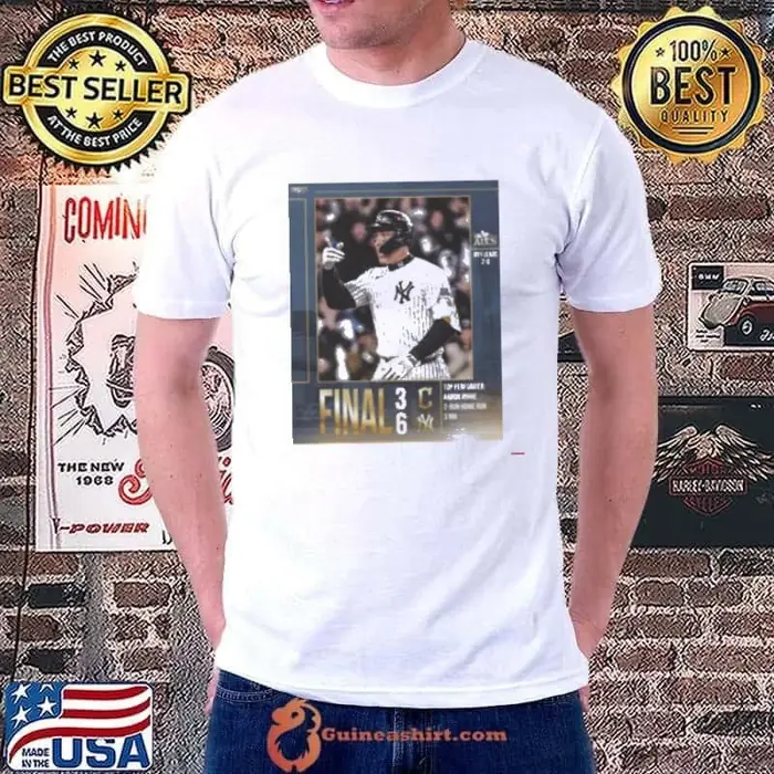 Final Cleveland Guardians 3 6 New York Yankees Top Performer Aaron Judge MLB 2024 ALCS Poster Unisex