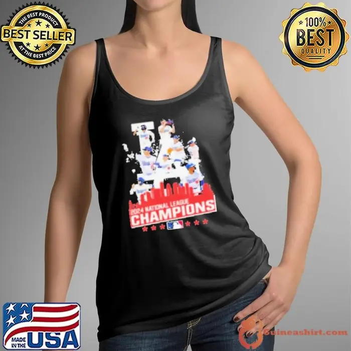 Los Angeles Dodgers 2024 National League Champions Skyline NLCS Tank Top