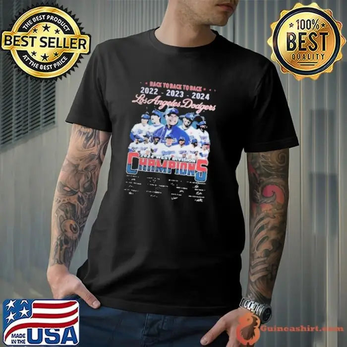Los Angeles Dodgers 2024 West Division Champs Back To Back To Back Unisex