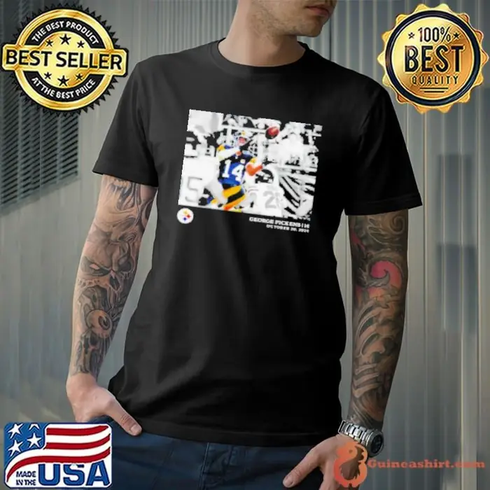 Original Pittsburgh Steelers George Pickens Black NFL Flash Features Week 7 Photo Unisex