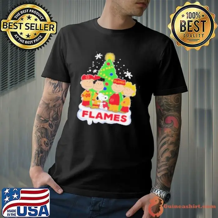 Peanuts Characters X Calgary Flames Merry Christmas Unisex