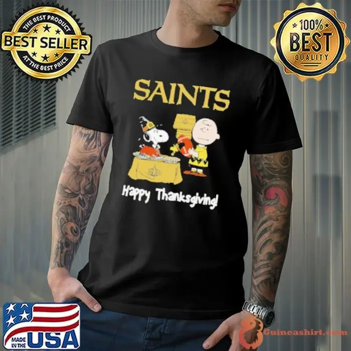 Peanuts New Orleans Saints Football Happy Thanksgiving Unisex