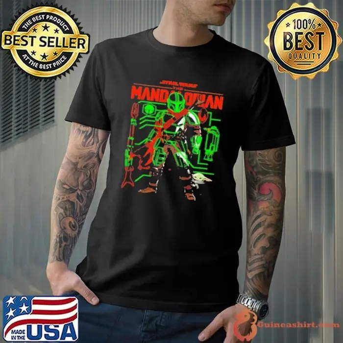 Star Wars The Mandalorian Neon Schematics Baby Yoda Unisex