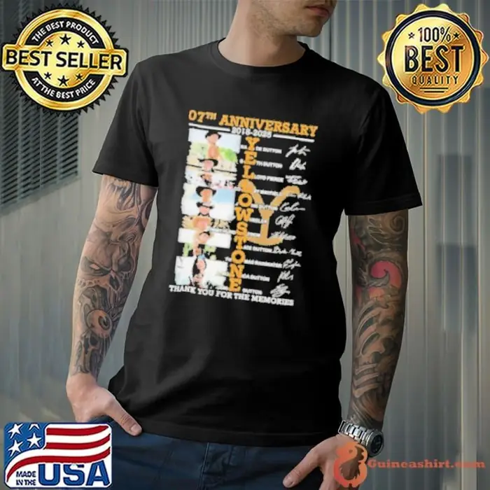 07th Anniversary 2018 2025 Yellowstone Signature Thank You For The Memories Unisex
