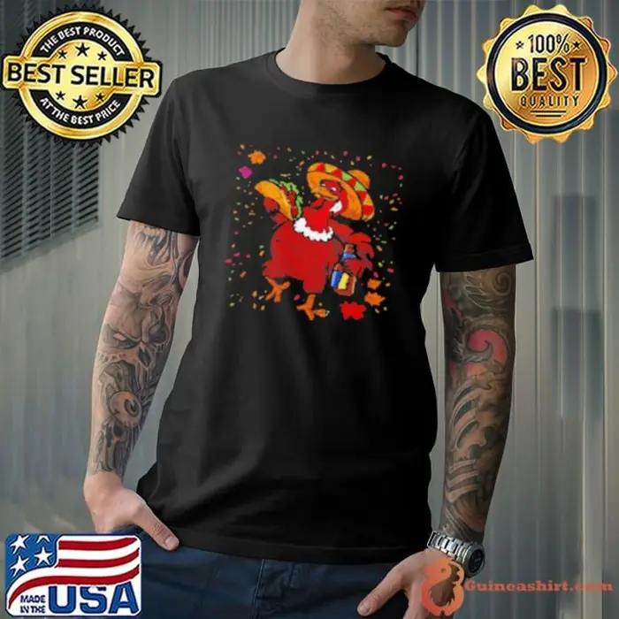 Awesome Turkey Eating Taco Thanksgiving Day Mexican Food Fall Autumn Unisex