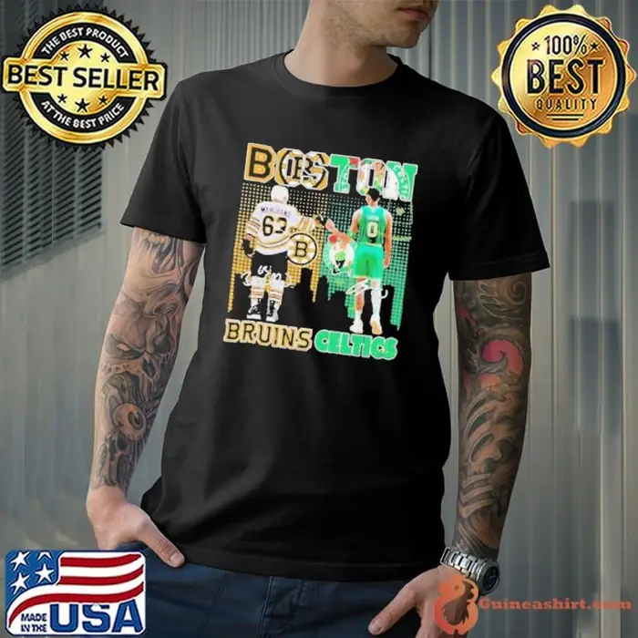 Boston Sports Teams Brad Marchand and Jayson Tatum Signatures Unisex