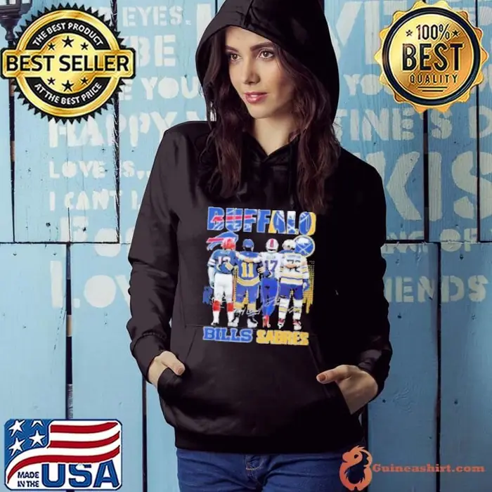 Buffalo Bills Josh Allen Jim Kelly Buffalo Sabres Gilbert Perreault Tage Thompson Hoodie
