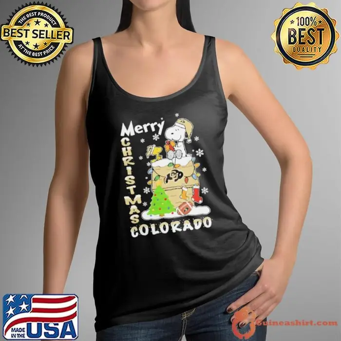 Colorado Buffaloes Snoopy And Woodstock Merry Christmas Tank Top