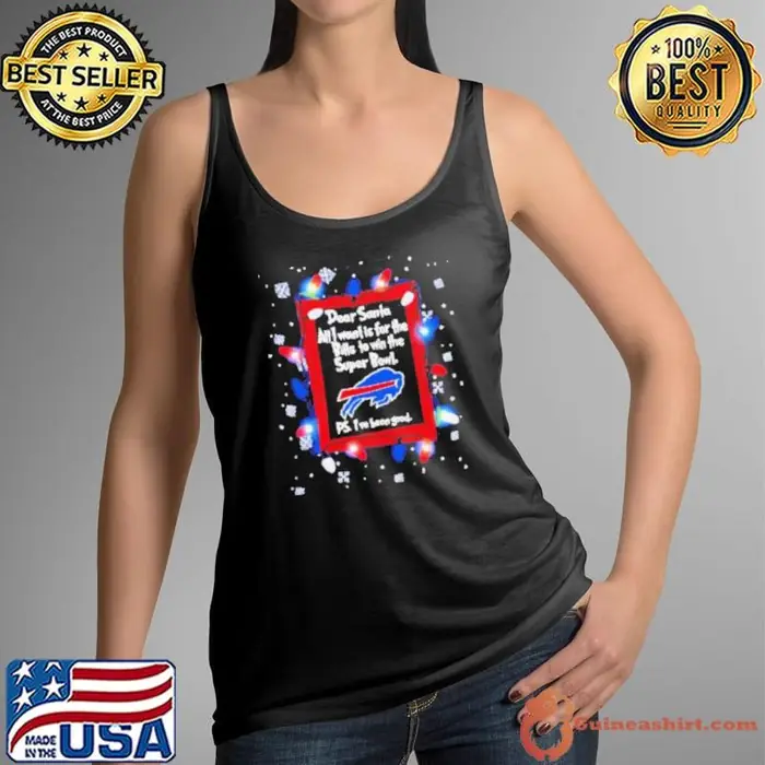 Dear Santa Buffalo Bills Christmas Lights Tank Top