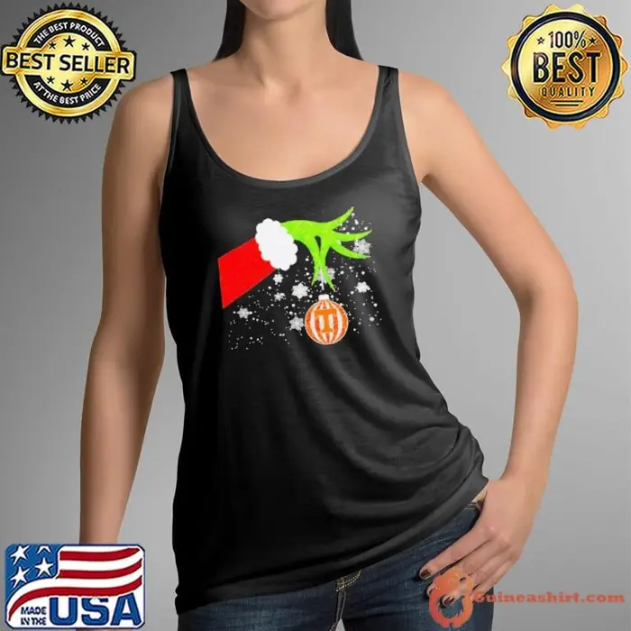 Grinch hand holding Tennessee Volunteers Christmas Tank Top