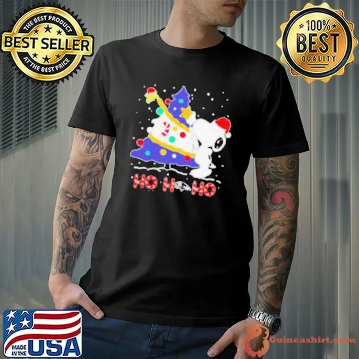 Ho Ho Ho Snoopy Woodstock Baltimore Ravens Christmas Tree Unisex
