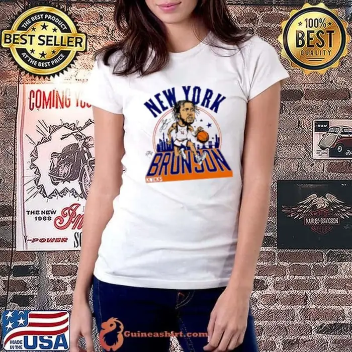 Jalen Brunson caricature player New York Knicks signature skyline Ladiestee