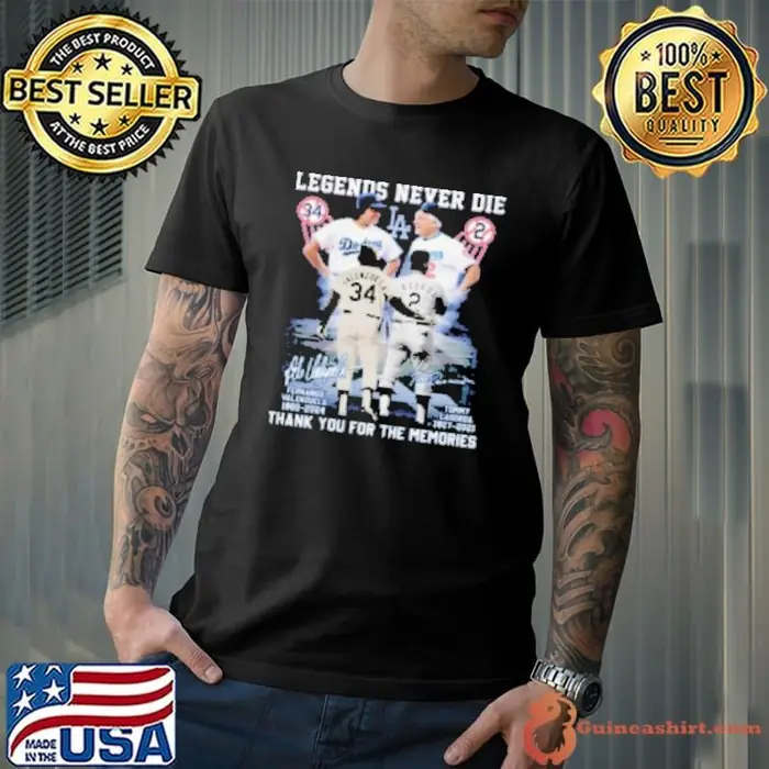 Legends Never Die Fernando Valenzuela x Tommy Lasorda Los Angeles Dodgers Thank You For The Memories Signatures 2024 Unisex