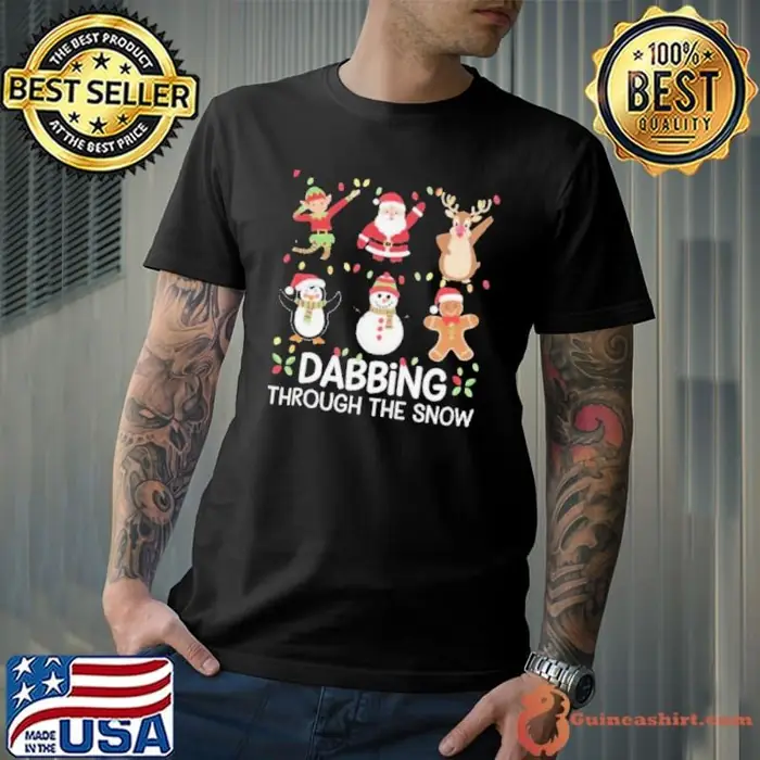 Merry Christmas Xmas Family Dabbing Through The Snow Fun Festive Crewneck Unisex
