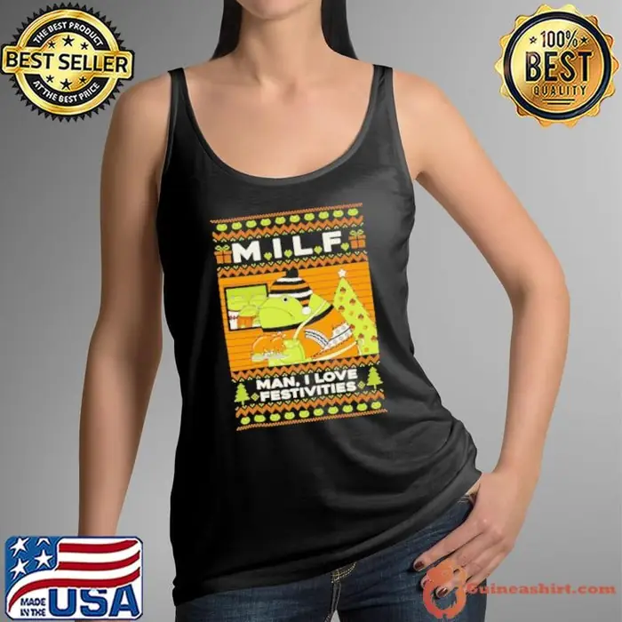 Milf man I love Festive frog ugly Christmas Tank Top