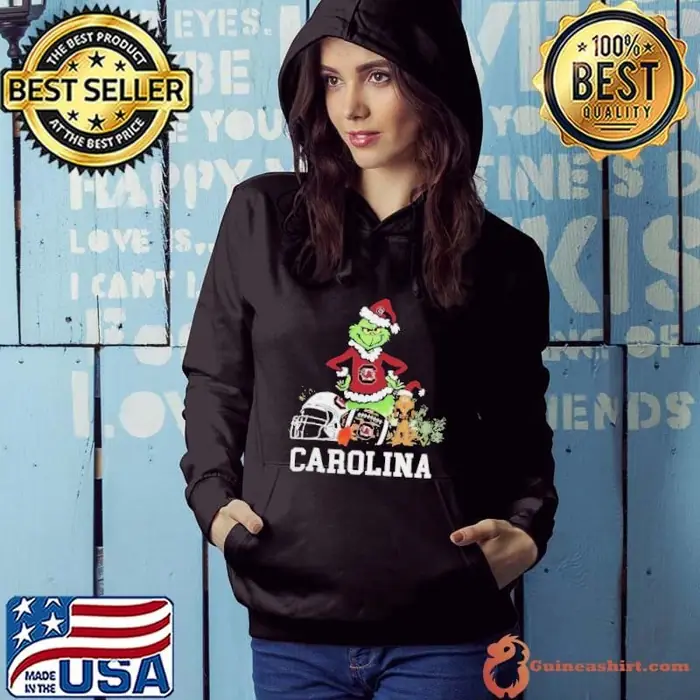 NCAA Grinch Shirt The Grinch And South Carolina Christmas Hoodie