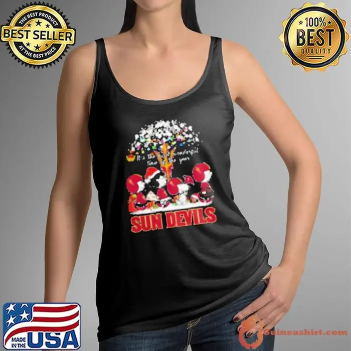 Peanuts Arizona State Sun Devils It’s The Most Wonderful Time Of The Year Winter Tank Top
