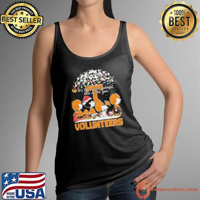 Peanuts Tennessee Volunteers It’s The Most Wonderful Time Of The Year Winter Tank Top