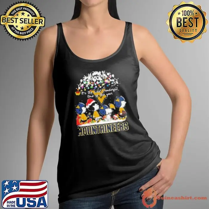 Peanuts West Virginia Mountaineers It's The Most Wonderful Time Of The Year Winter Tank Top