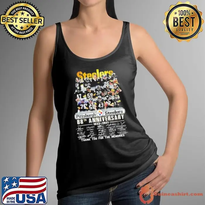 Pittsburgh Steelers 88th Anniversary Signatures Thank You For The Memories Tank Top