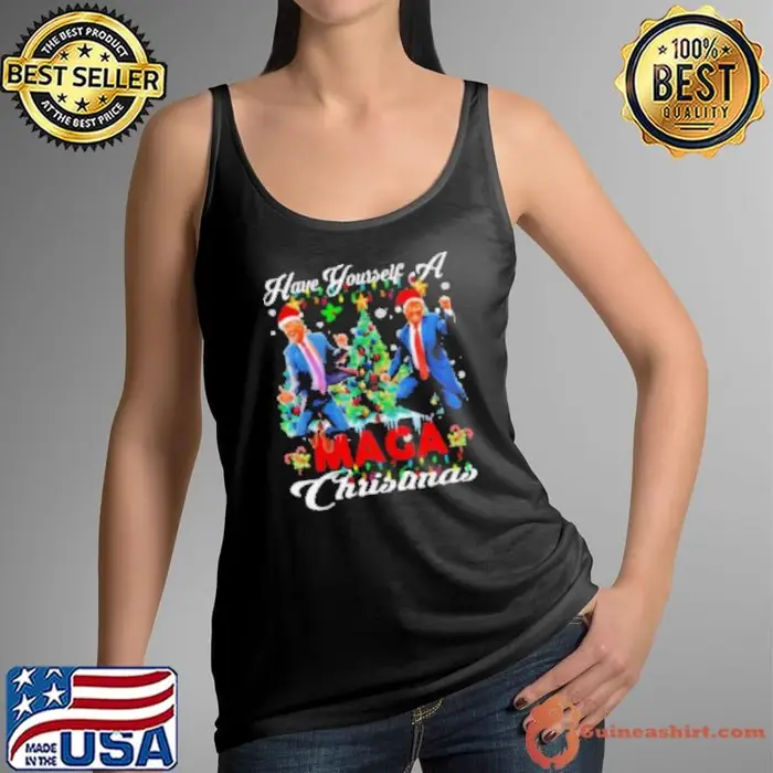 Santa Trump Have Yourself A Merry Maga Christmas Xmas Trump Dancing Make Christmas Great Again 2024 Tank Top