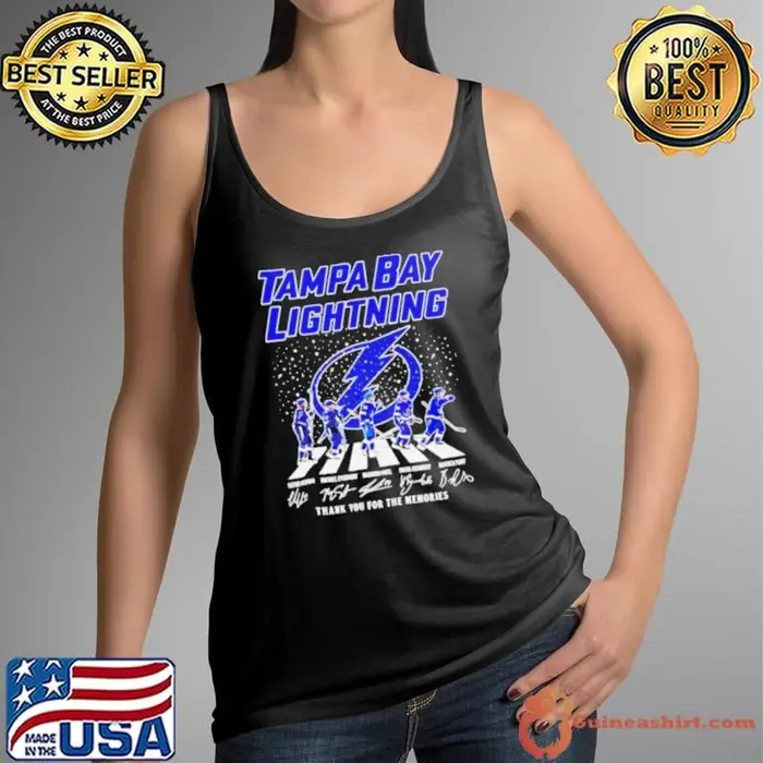 Tampa Bay Lightning players walk in snow thank you for the memories Christmas Tank Top