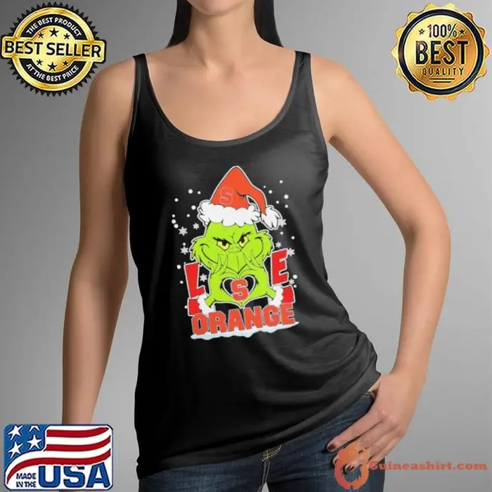The Grinch Love Heart 2024 Syracuse Orange Football Christmas Tank Top