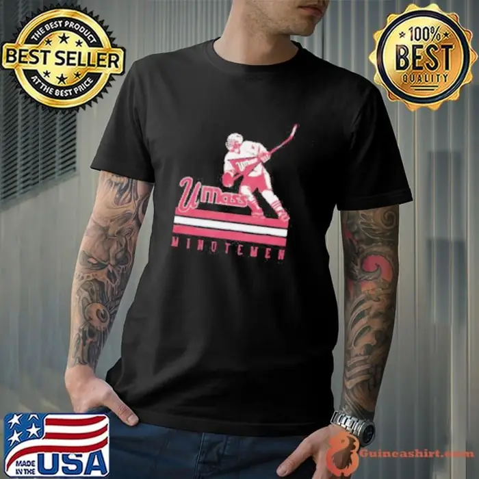 UMass Minutemen ice hockey player retro Unisex