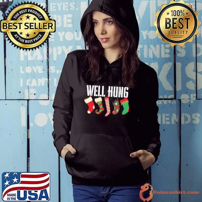 Well Hung Stocking Christmas Hoodie