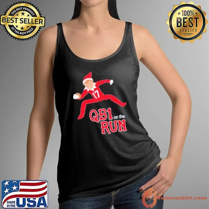Buffalo Bills QB1 On The Run Christmas Tank Top
