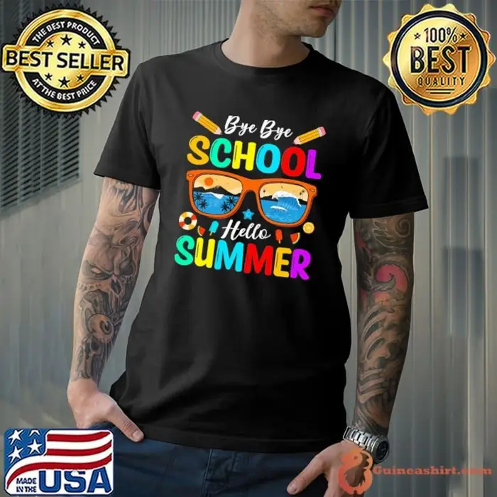 Bye Bye School Hello Summer Sunglasses Pencil Unisex