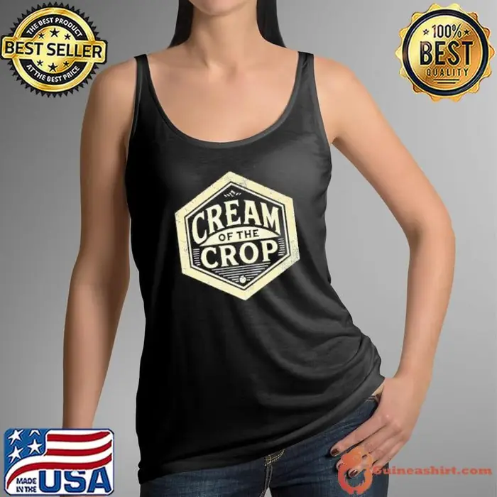 Cream Of The Crop Distressed Vintage Retro Classic Hexagon Tank Top