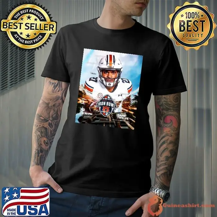Game 12 Jarquez Hunter Auburn Tigers vs Alabama Crimson Tide SEC Iron Bowl Nov 30 2024 Poster Unisex