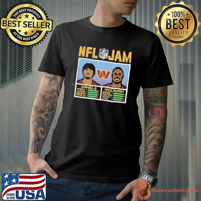 NFL Jam Jayden Daniels And Terry McLaurin Washington Commanders Burgundy t Unisex