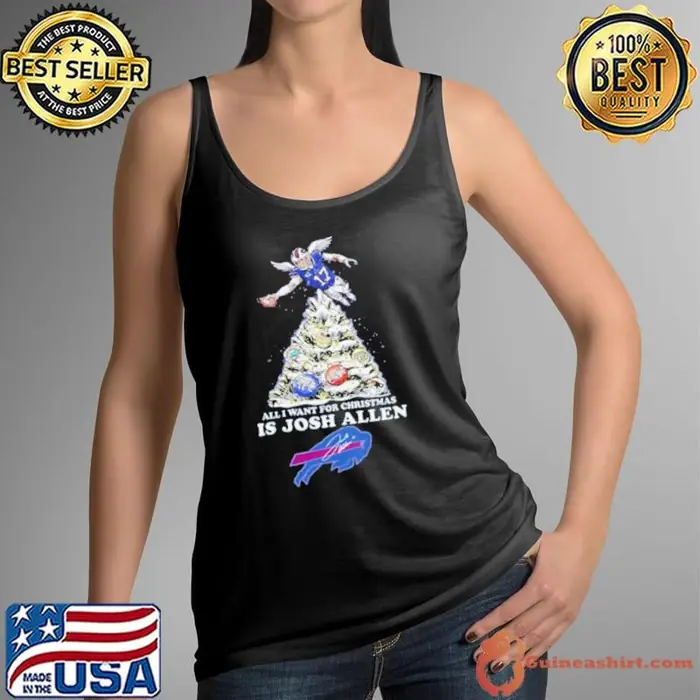 Official All I Want For Christmas Is Josh Allen Buffalo Bills Tank Top