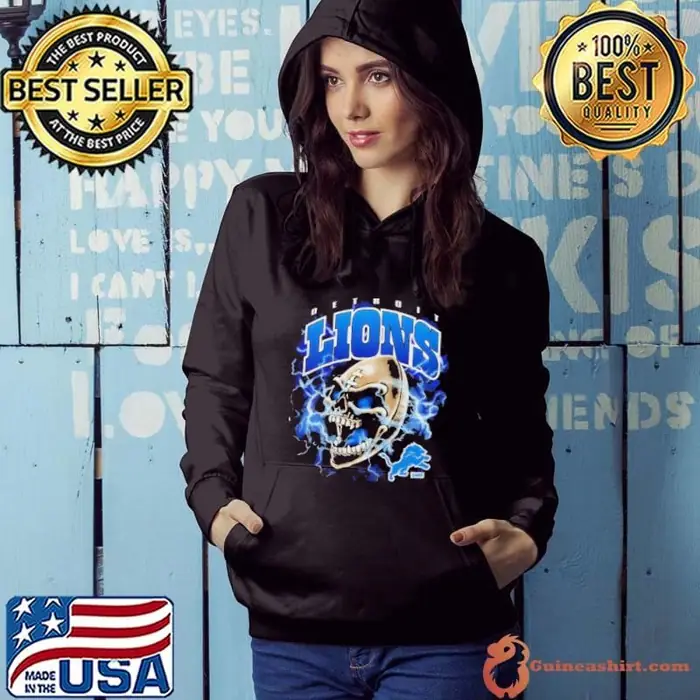 SANA x Detroit Lions Skull Football T Hoodie