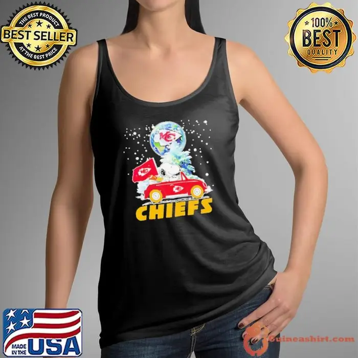 Snoopy driving car Let’s go Kansas City Chiefs Christmas Tank Top