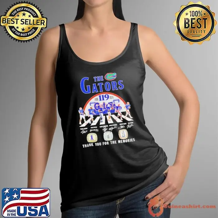 The Gators 119 Years 1906 2025 thank you for the memories signature Tank Top