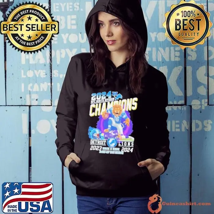 Detroit Lions NFC North Division Champions 2025 Back To Back King Of The North Hoodie