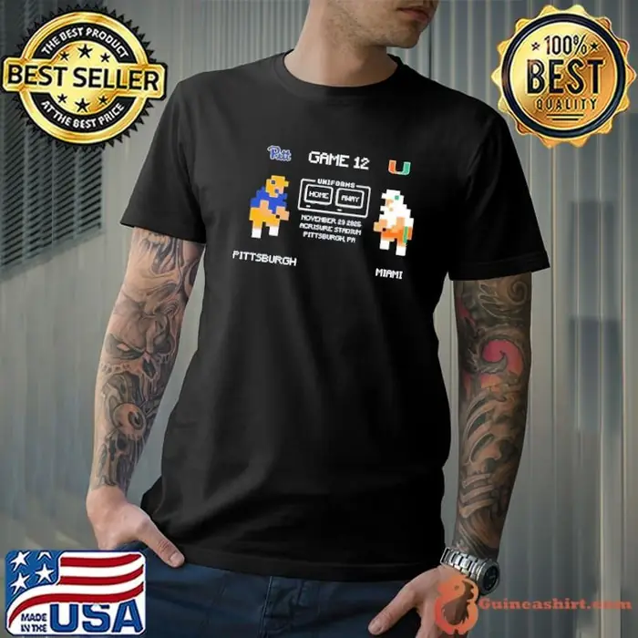 Game 12 Pittsburgh Panthers Vs Miami Hurricanes Uniforms Home Away November 29 2025 Acrisure Stadium 8-bit Unisex