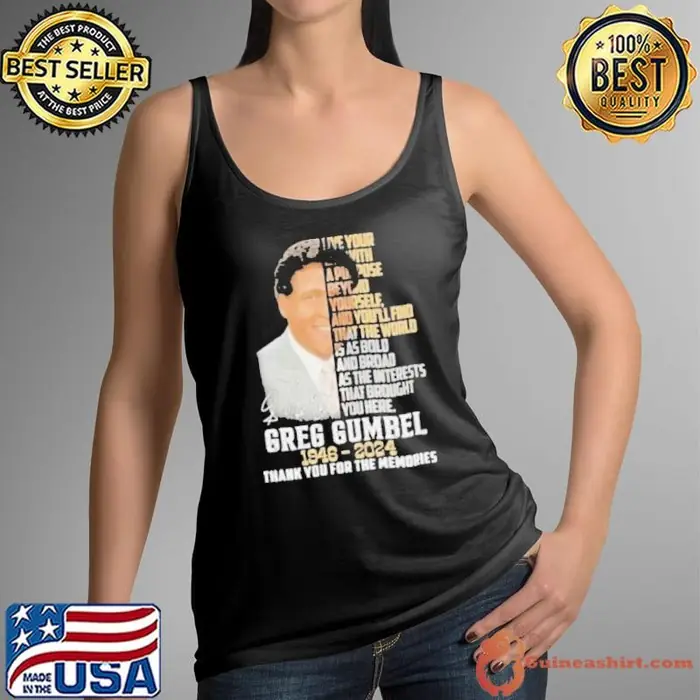 Greg Gumbel 1946 2024, Thank You for the Memories Signature Tank Top