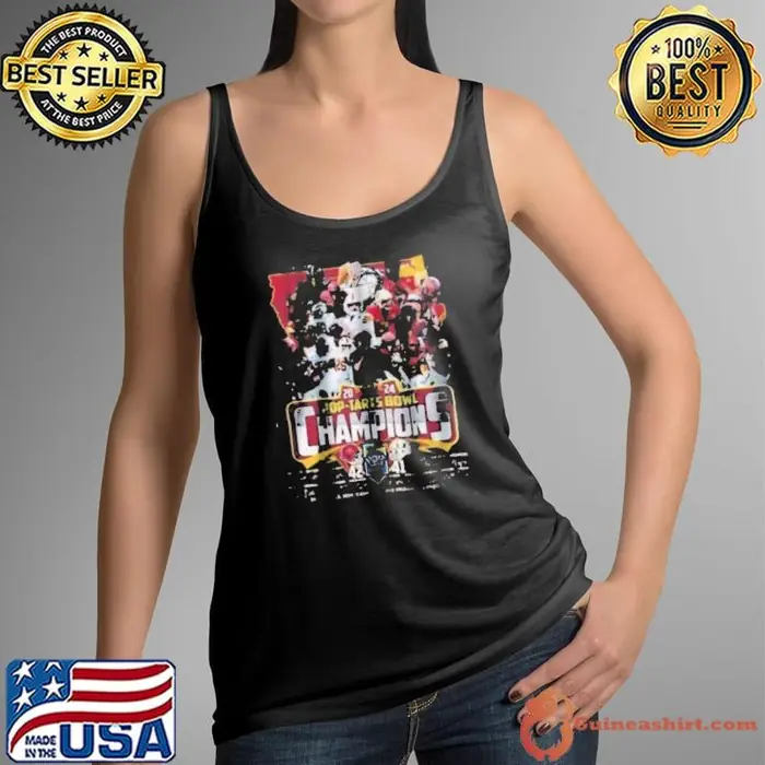 Iowa State Cyclones Team 2024 Pop Tarts Bowl Champions Signatures Tank Top