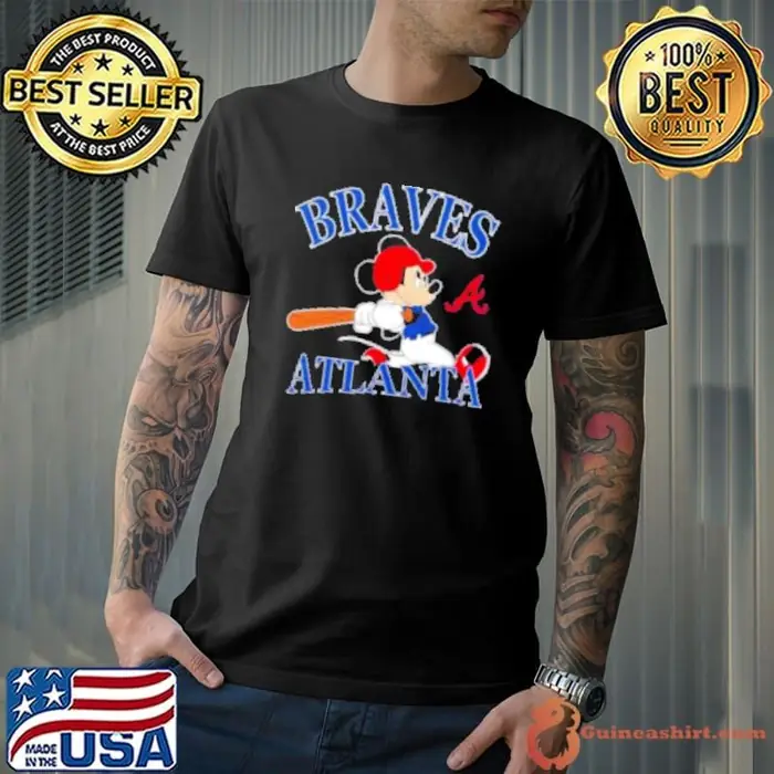 Mickey Mouse Atlanta Braves baseball logo Unisex