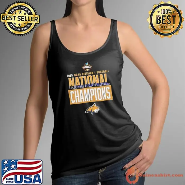 Montana State Bobcat Champions Shirt MSU Football 2025 NCAA Division I Football Champions Tank Top